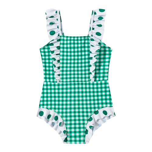 Image of LIZENS Girls One Piece Swimsuit Ruffles Bathing Suit for Kids 2-12T