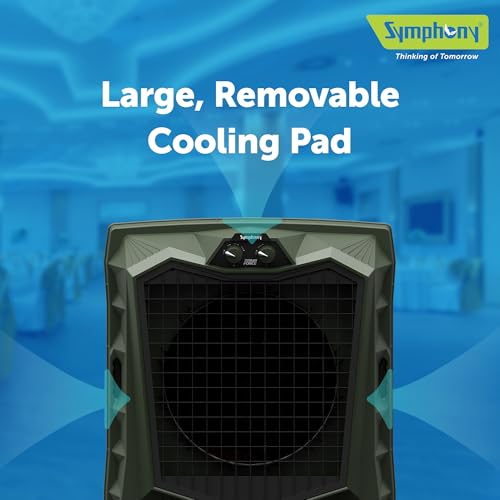 Image of Symphony Air Force 120 Desert Air Cooler | Extra Powerful Air Throw | Robust, Weather resistant Body | Heavy Duty Air Cooler | 375W Energy-Efficient Cooling | Auto Louver | 1-Year Warranty
