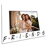 Yijiaqin Friendship Picture Frame Fits The 5x7 Photos - Friends White Photo Frame With A Wood Stand Behind - Wooden Frame Decoration Display For Tabletop Standing - Gifts For Friends - A18