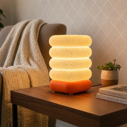 Image of Handcrafted Wooden Table Lamp, Minimalist Lighting for Bedroom, Living Room & Office, Eco-Friendly Desk Lamp, LED Bulb Compatible, Rustic Home Decor Accent Light (Minimalist)