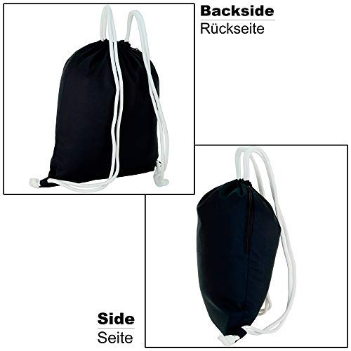 Bolsa de deporte impermeable negra con texto divertido para gimnasio y viaje de adolescentes 4