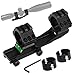 Gogoku Rifle Scope Mount Rings One Piece Adjustable 1 inch 30mm with Scope Bubble Level Cantilever for 20mm Rail Dual Ring
