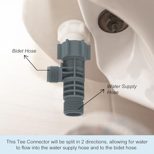 Image of Bidet Tee Connector, T Valve, Replace OEM TOTO THU6234, 7 /8 inch Toilet T Adapter, Tee Fitting for Washlet A100, C100, K300,S300E,S350E, etc
