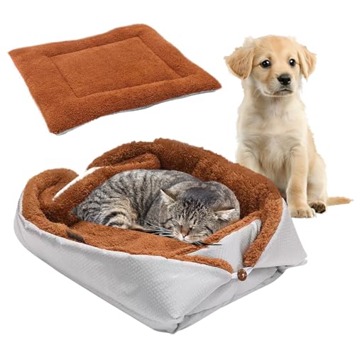 WIYETY 2 in 1 Katzenbett Haustierbett: Plüsch Weich Katzenkissen, Flauschige Katzenbett, Waschbar Katzensofa Katzennest für Kleine Hunde Katzen,...