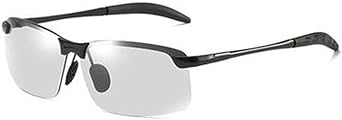 Black Polarized Photochromic Sunglasses UV400 Sports Sunglasses Day and Night Driving Glasses Ultra-Light Sun Eyewear Men and Women Cycling Glasses and Goggles for Cycling Fishing Driving