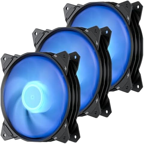 upHere Ventilador de caja con LED azul y bajo ruido Cover