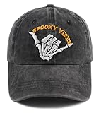 Kamaple Funny Halloween Decorations Party Supplies, Cool Spooky Vibes Hats, Skeleton Skull Baseball Cap, Birthday Christmas Decor Horror Gifts for Men Dad Mom