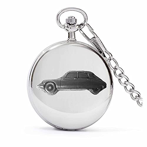 Montre gousset à quartz DS2 en étain : sublimez vos costumes avec l'automobile vintage