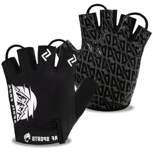 Aprilfrog Bike Cycling Sports Gloves: Half Finger Bicycle Gloves for Men Women with 5MM Gel Pad - Anti-Slip Exercise Workout Glove for Training Outdoor L