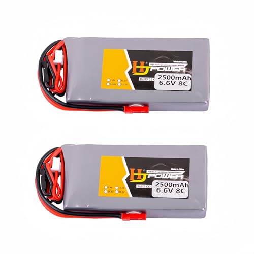 Cecicebb 6.6V 2500mAh 8C LI-FE Battery for RC Receiver 18SZ 14SG 10J T8J T6J 7PX 4PX 4PV 4PLS 4PK...