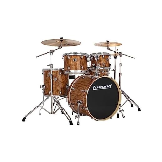 Ludwig Element Evolution 5-piece Complete Drum Set with Zildjian Cymbals - Cherry