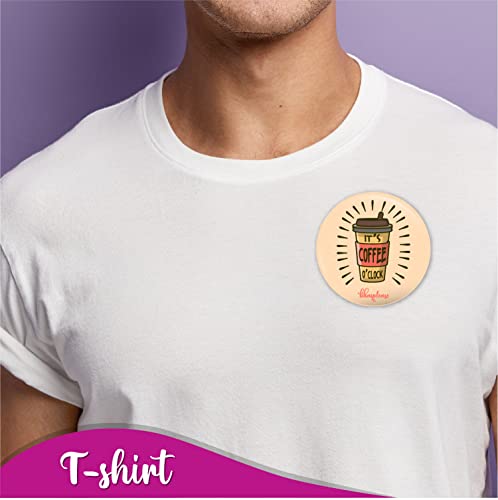 Image of Bhai Please It's Coffee O'Clock Badge | 44mm Round Shaped Pin- Badge | Pin-Back Button Badge | Gift for Birthday, Events