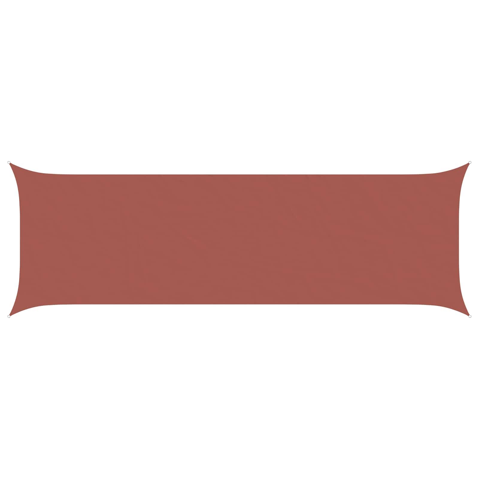 Voile d’ombrage 6x2 m terre cuite pour ombrager un grand repas d'été