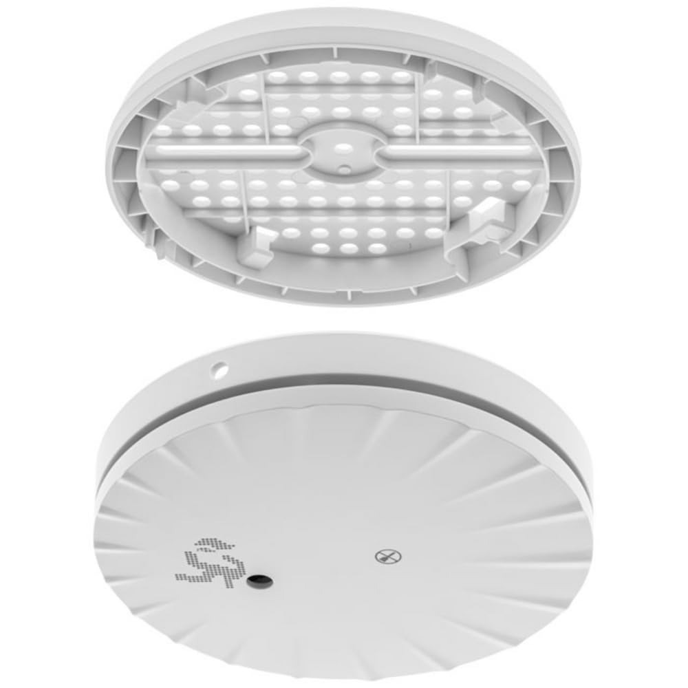 Evacuate - Détecteur De Fumée NF Slim avec Support Multi 10 Ans Garantie