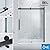 OVE Decors Bel 58-in to 60-in W x 78.75-in H Frameless Sliding Shower Door Soft-Close in Oil-Rubbed Bronze and Clear Glass