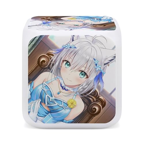 白上 フブキ82目覚まし時計 置き時計 多機能 時間と温度の二重表示 電池式 学生 寝室やオフィスに最適