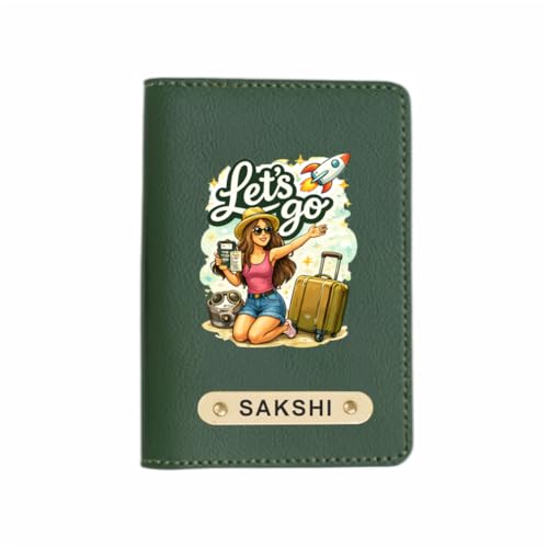 Image of Customized Couple Printed Passport Cover Gift Set 2 Pcs | Personalised Leather Travel Gift for Husband Wife, Boyfriend Girlfriend | Customised Valentine's Day Gift Set (Design 4)