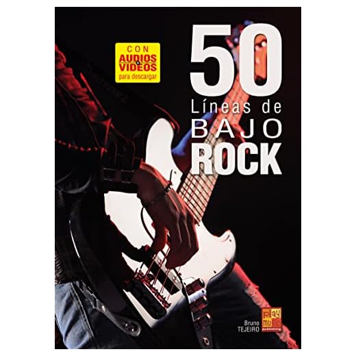50 líneas de bajo rock (Libro de gran formato con grabaciones audios y vídeos para descargar)