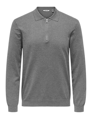 Polo en tricot avec col zippé Only & Sons pour homme actif
