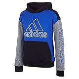 adidas Boys' Chop Pullover Hoodie, Bold Blue, 4