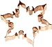 Old River Road Regal Snowflake Shape Cookie Cutter, Copper