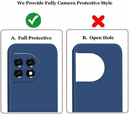 Image of A rtistque Liquid Silicone Back Cover Case for Oneplus 11R 5G Matte Shockproof TPU Soft Flexible with Camera Protection - Blue