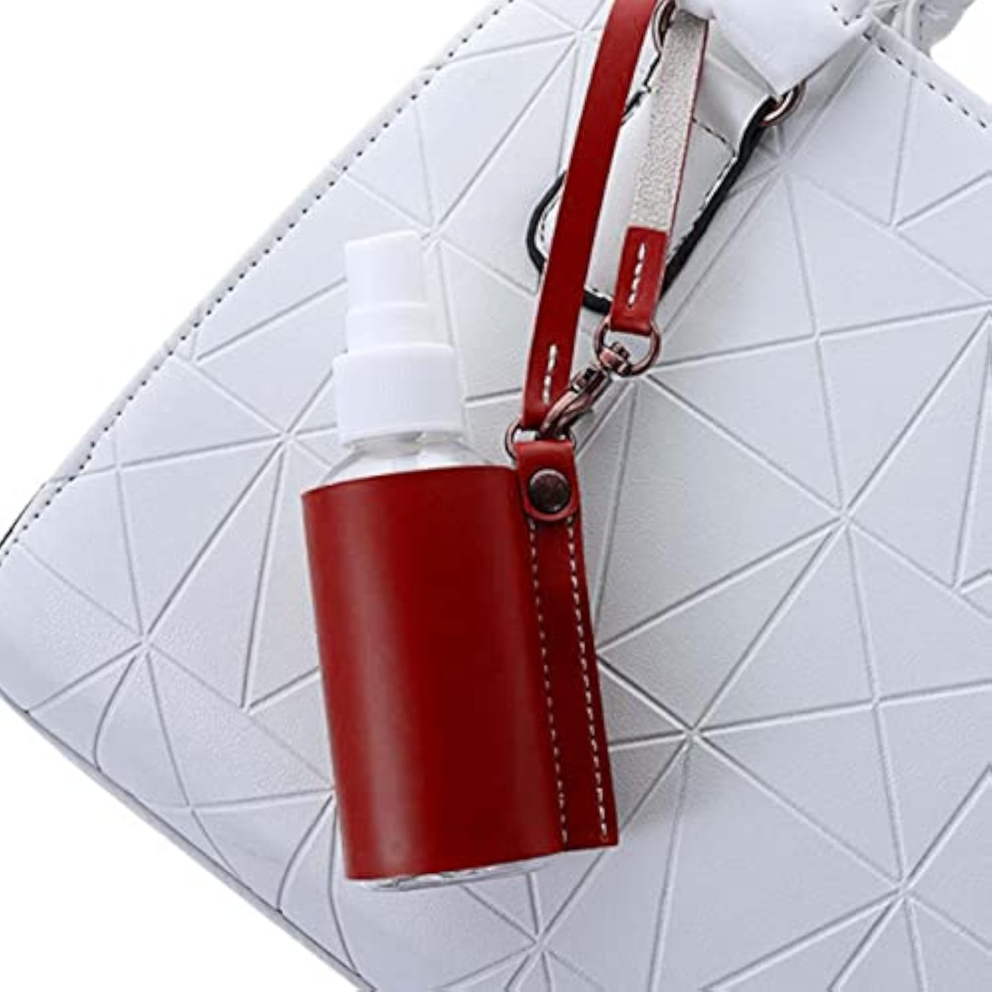 Empty Bottle with PU Leather Sleeve Holder for Lotion