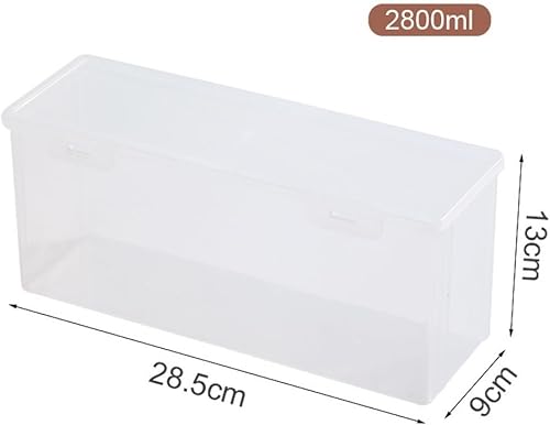 Miniatura 2 de Contenedor de almacenamiento de alimentos Caja de almacenamiento de plástico para conservación de fideos de cocina Refrigerador Caja de