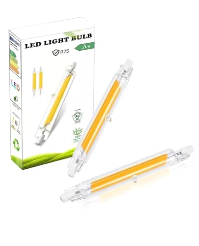 Hsientpe - Bombillas LED R7S (118 mm, regulable, 20 W, equivalente a bombilla halógena de 118 mm, 200 W, sin parpadeo, blanco cálido, 3000 K, 2000 lúmenes, 360 °, CA 220 – 240 V, 2 unidades)