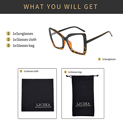 LJCZKA Occhiali Anti Luce Blu Gatto Grandi