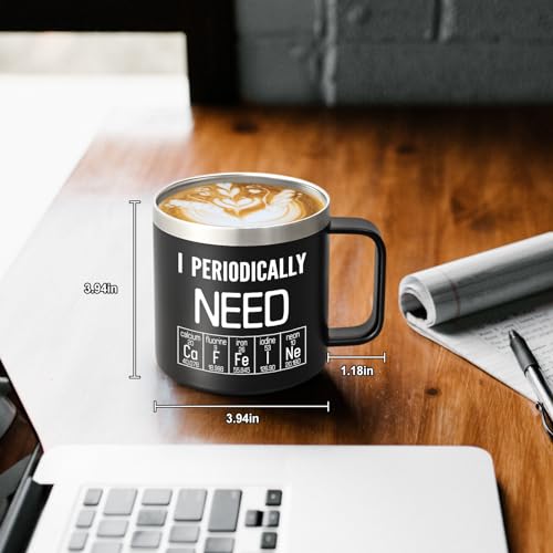 LiqCool Chemistry Gifts, 14 Oz Caffeine Mug, Biology Gifts for Christmas Birthday, Science Teacher Gifts for Adults Chemist Professor Chemistry Lovers, Nerd gifts for Men Women Caffeine Lover (Black) - Image 6