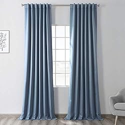 Color De Cortinas Para Dormitorio HPD Half Price Drapes BOCH-184220-84 BOCH-184220-84-Cortina para oscurecer la habitación, 127 x 213 cm, Color, Mezcla poliéster, Poseidón Azul, 50 in x 84 in