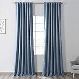 HPD Half Price Drapes HPD Vorhang für Raumverdunkelung, 127 x 213 cm (1 Panel), Boch-184220-84, Blau, Polyester, Poseidon Blue, 50 in x 84 in