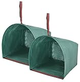 Reusable Garden Waste Bags, 2 Pack Dustpan-Type Yard leaves collector, 53 Gallon Collapsible Lawn Leaf Bag with Reinforced Carry Handles, Heavy Duty Container for Leaves, Lawn Debris & Grass Clippings