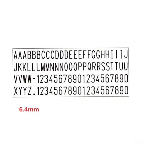 Reusable 3mm 4mm 6 4mm For Digital Letter Type Stamp with Adjustable Characters for DIY Rubber Scrabble Board (6.4mm)