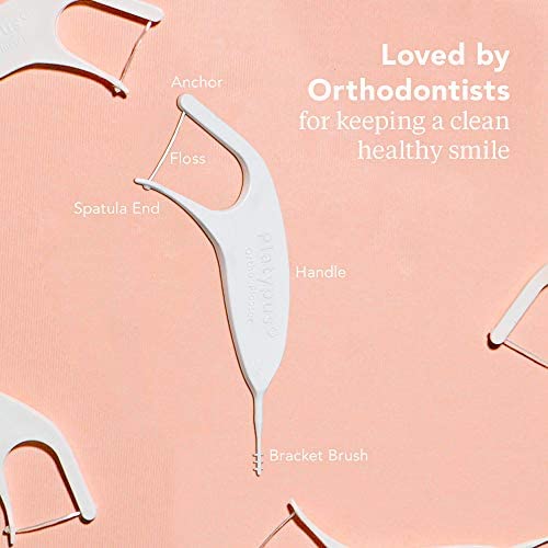 Platypus Orthodontic Flossers For Braces | Ortho Picks For Adults & Kids | Fits Under Arch Wire | Non-Damaging | Encourage Flossing Habits | Floss Teeth In Under Two Minutes (40 Count (Pack Of 1) #TOP7