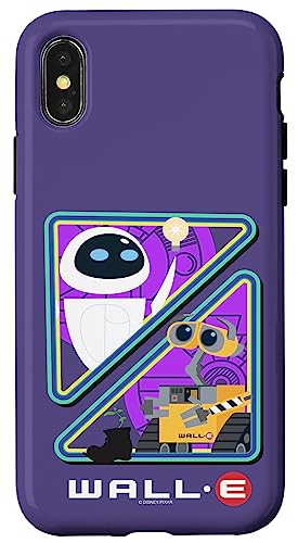 Coque iPhone X/XS Disney Wall-E Eve antichoc violette souple