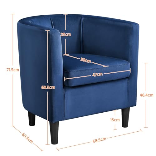 Sillón Plegable Terciopelo Azul miniatura 3