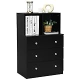 【Robuste Konstruktion】Dieser Sideboard aus massivem Holzwerkstoff sorgt für eine lange Lebensdauer und verfügt über eine starke Tragfähigkeit von bis zu 30 kg. Noch wichtiger ist, dass die Kippsicherung den besten Schutz bietet.