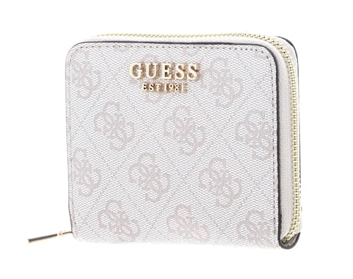 Image of GUESS Womens Laurel Around Wallet, Bifold, Small Zip, Dove Logo