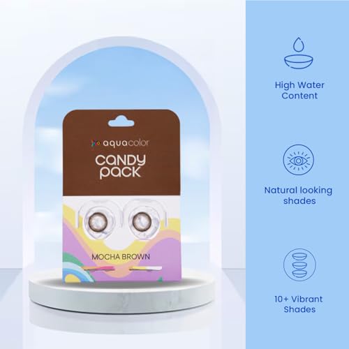 Image of Aquacolor Mocha Brown Candy Pack Zero Power Colored Lenses (2 Lens /Box)