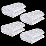 Tudomro Christmas Snow Blanket LED Fake Snow Runner Pre Lit Village Blanket with LED Table Decor for Christmas Village Display 4 ft x 13 Inch(Warm White,4 Pcs)