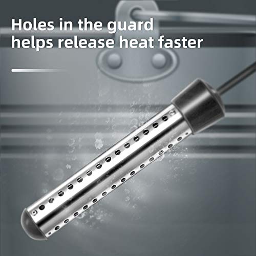 Immersion Water Heater,GESAIL Submersible Water Heater 304 Stainless Steel Guard, Pool Heaters For Above Ground Pools To Heat 5 Gallons Water In Minutes (Black) - Thumbnail 2