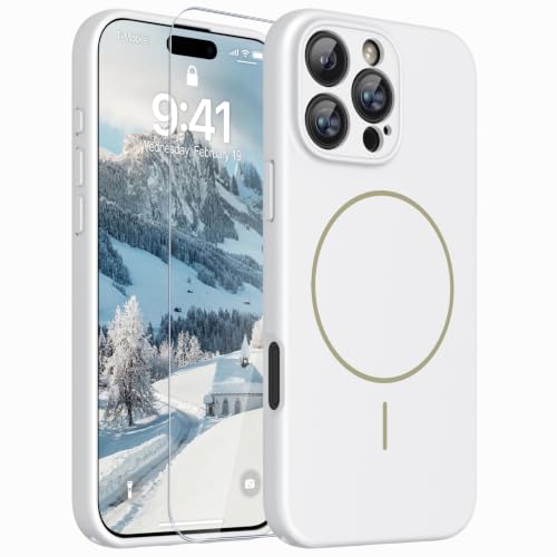 Image of Magnetic for iPhone 16 Pro Case,Shockproof Matte Cover,White