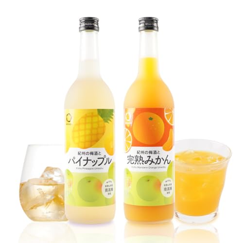 紀州の梅酒とパイナップル 約720ml ・完熟みかん梅酒 約720ml セット