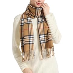 Camel Plaid Scarf