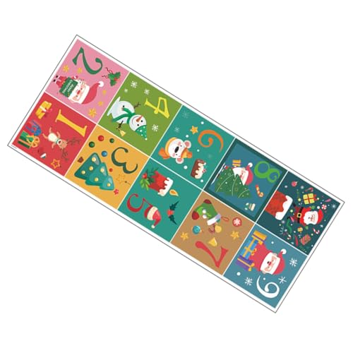 CONGARTENO Pegatina Suelo Navidad Santa PVC Adhesiva Resistente Agua Números Infantil Decoración Habitación Infantil Guardería