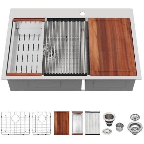 Logmey 33-Inch Double Bowl Kitchen Sink Cover