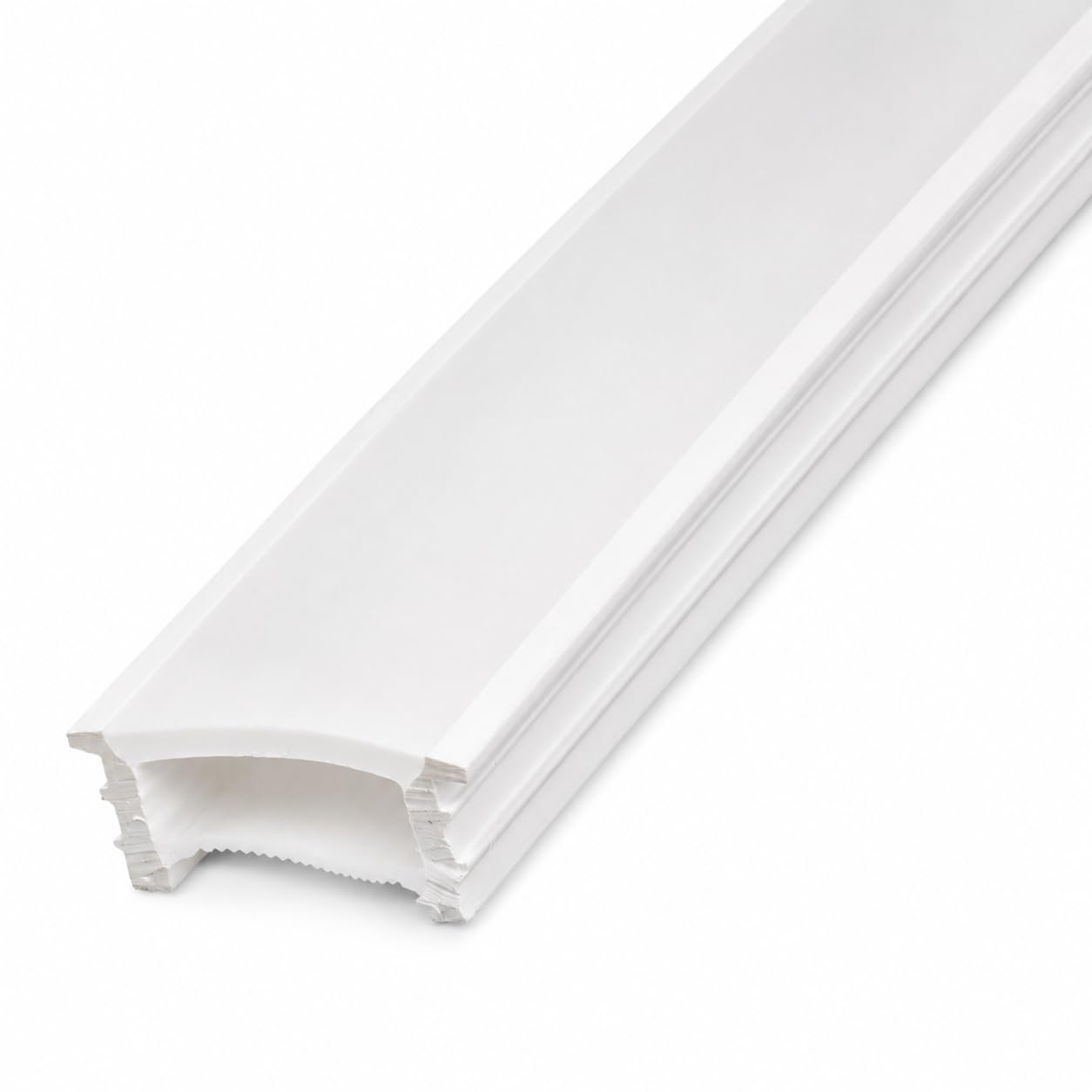 JANDEI - Custodia Flessibile in Silicone 5 Metri Senza Base per Striscia LED, Formato Rettangolare 20 mm x 10 mm. Adatto per Interni, Custodia Bianca (non include striscia LED)