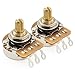 Musiclily Pro HD 500KΩ Aカーブ ポット 真鍮 ショートスプリットシャフト 1/4インチ ポテンショメータST Tele PB JB エレキギター/ベース用